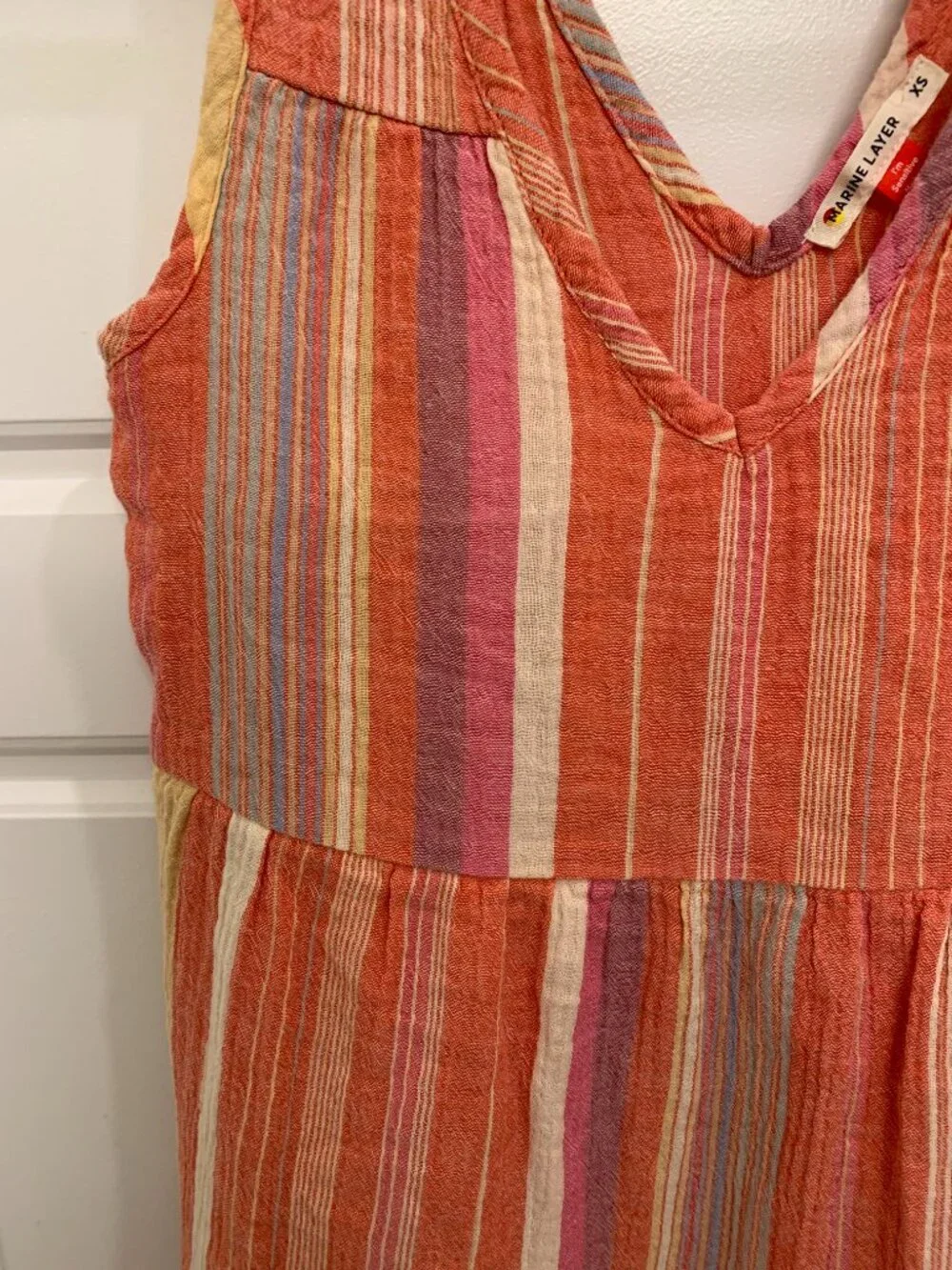 Marine Layer Corinne Striped Tiered Sundress